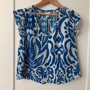 Velvet Flowy Gauze Cotton Top